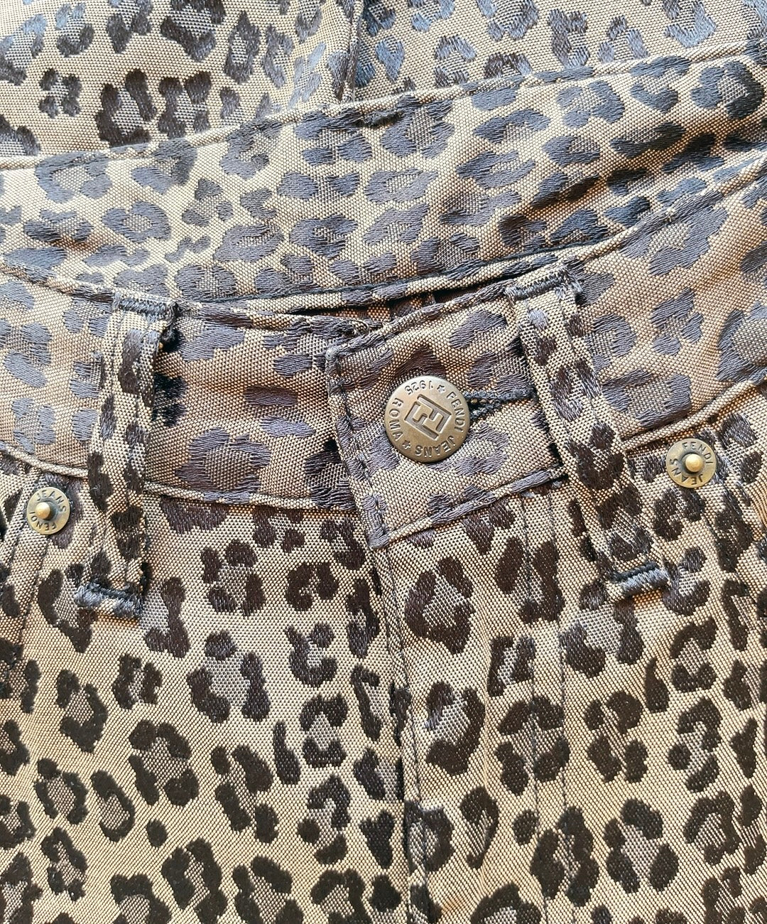 FENDI 90s vintage leopard jeans