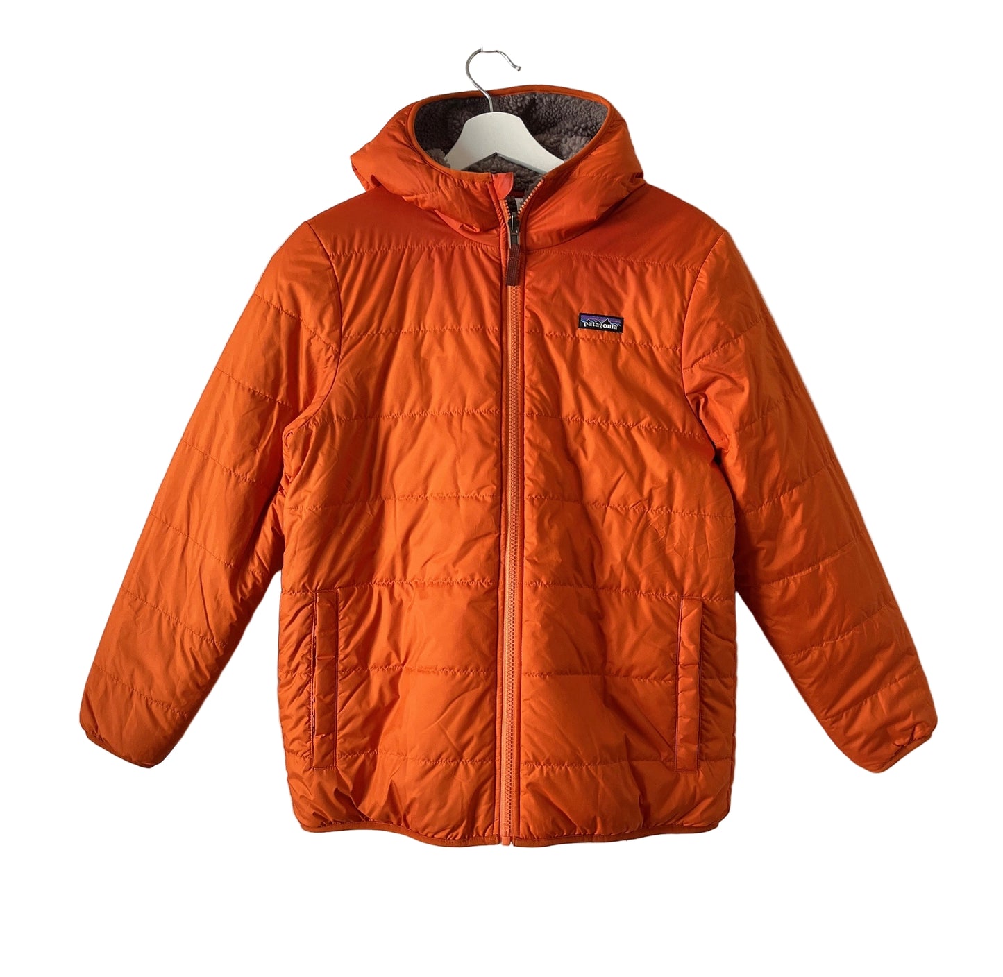 patagonia fleece reversible hoodie jacket