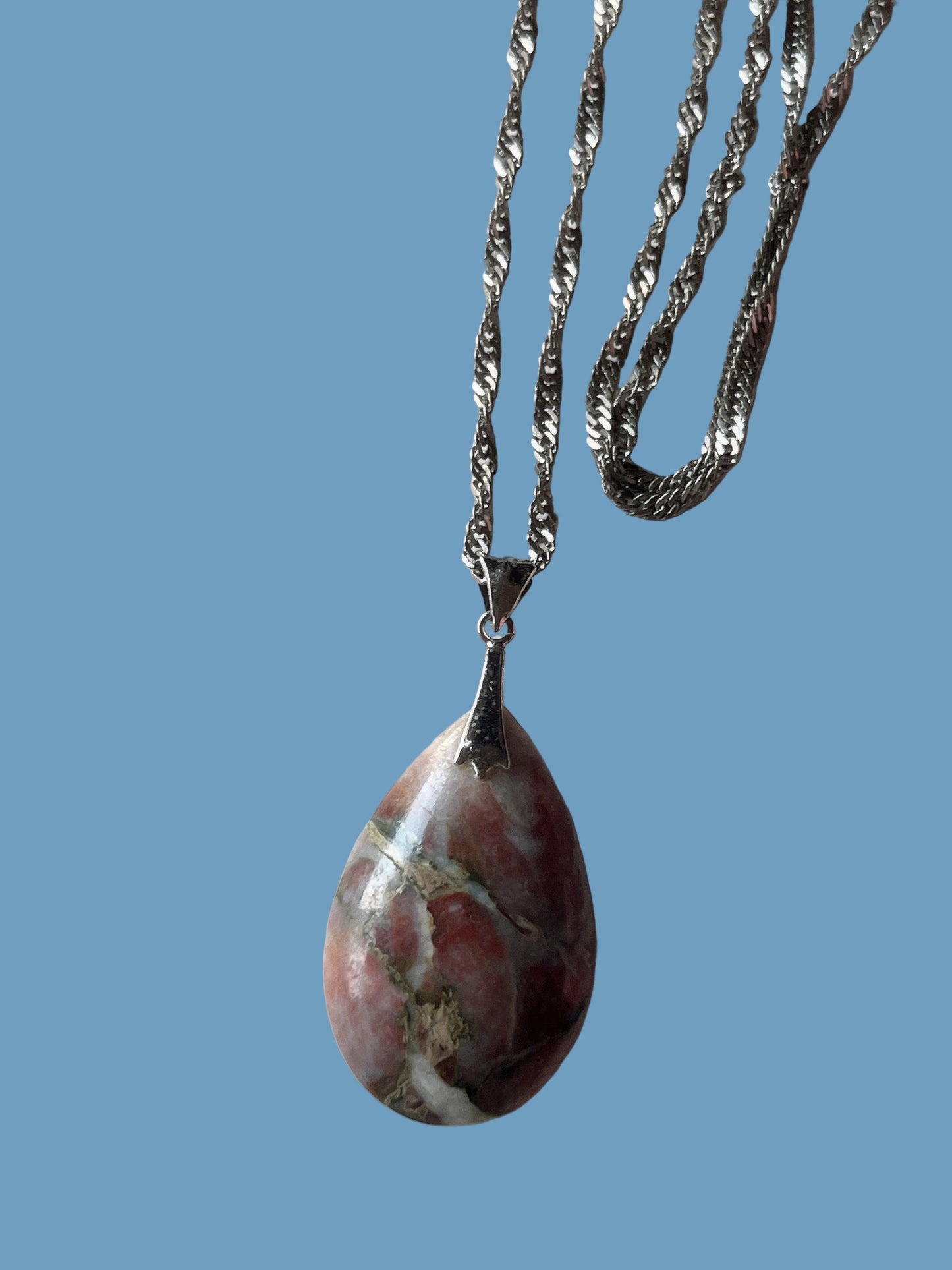 slv925 × color stone vintage necklace