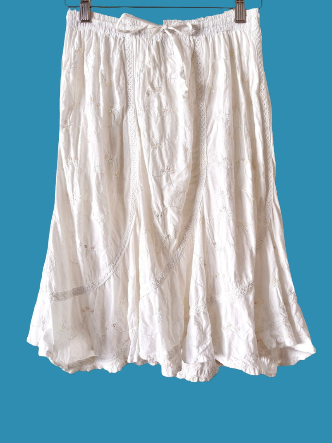 Vintage White cotton skirt