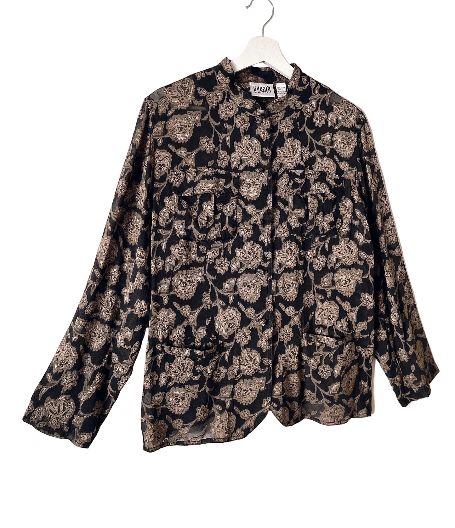Vintage floral see through jacket