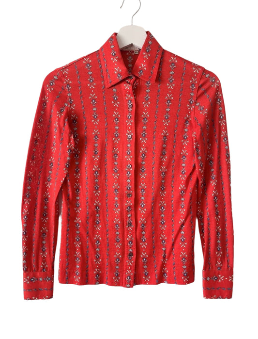 70s old CELINE cotton blouse