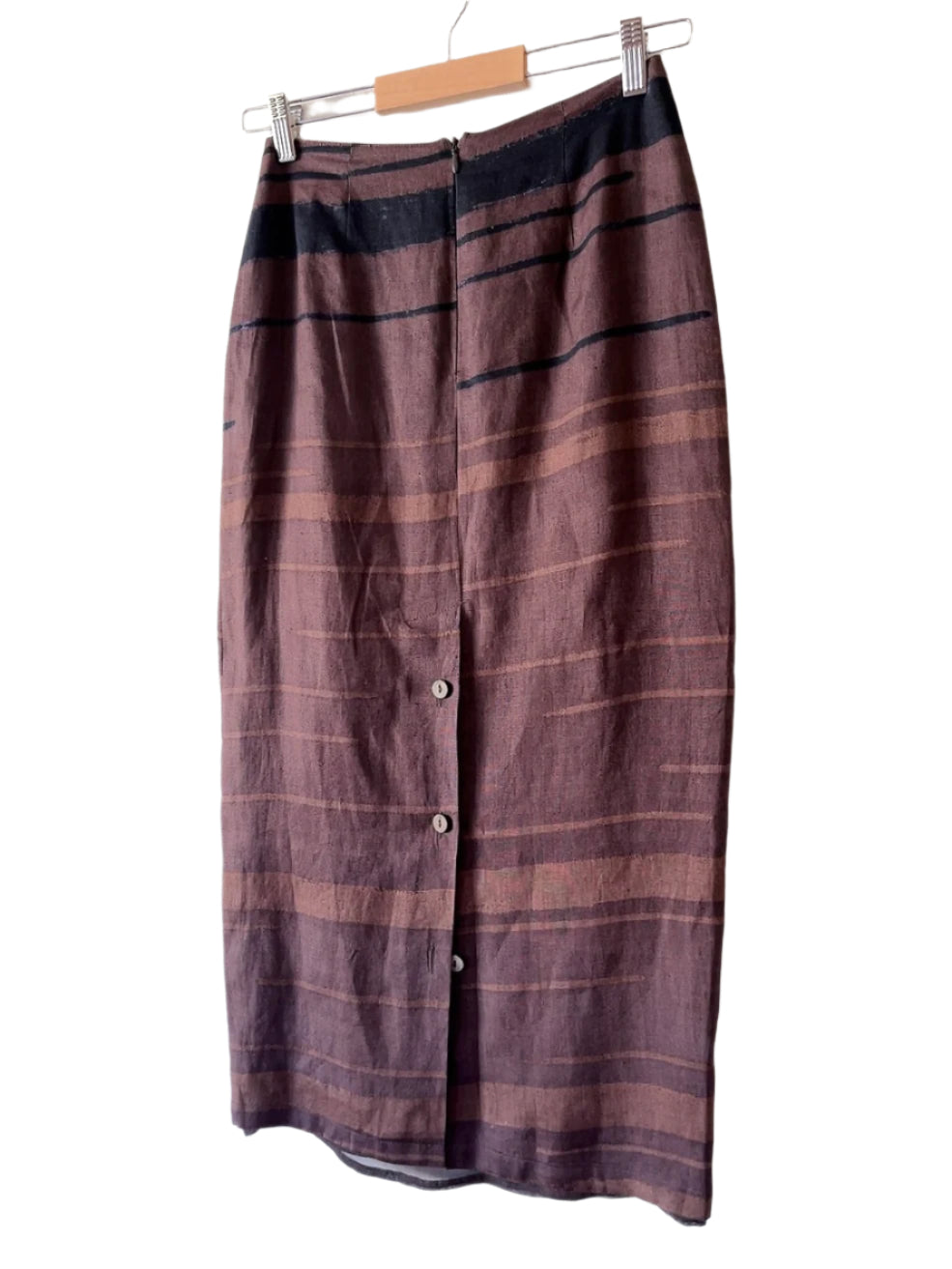 MaxMara linen long slit skirt