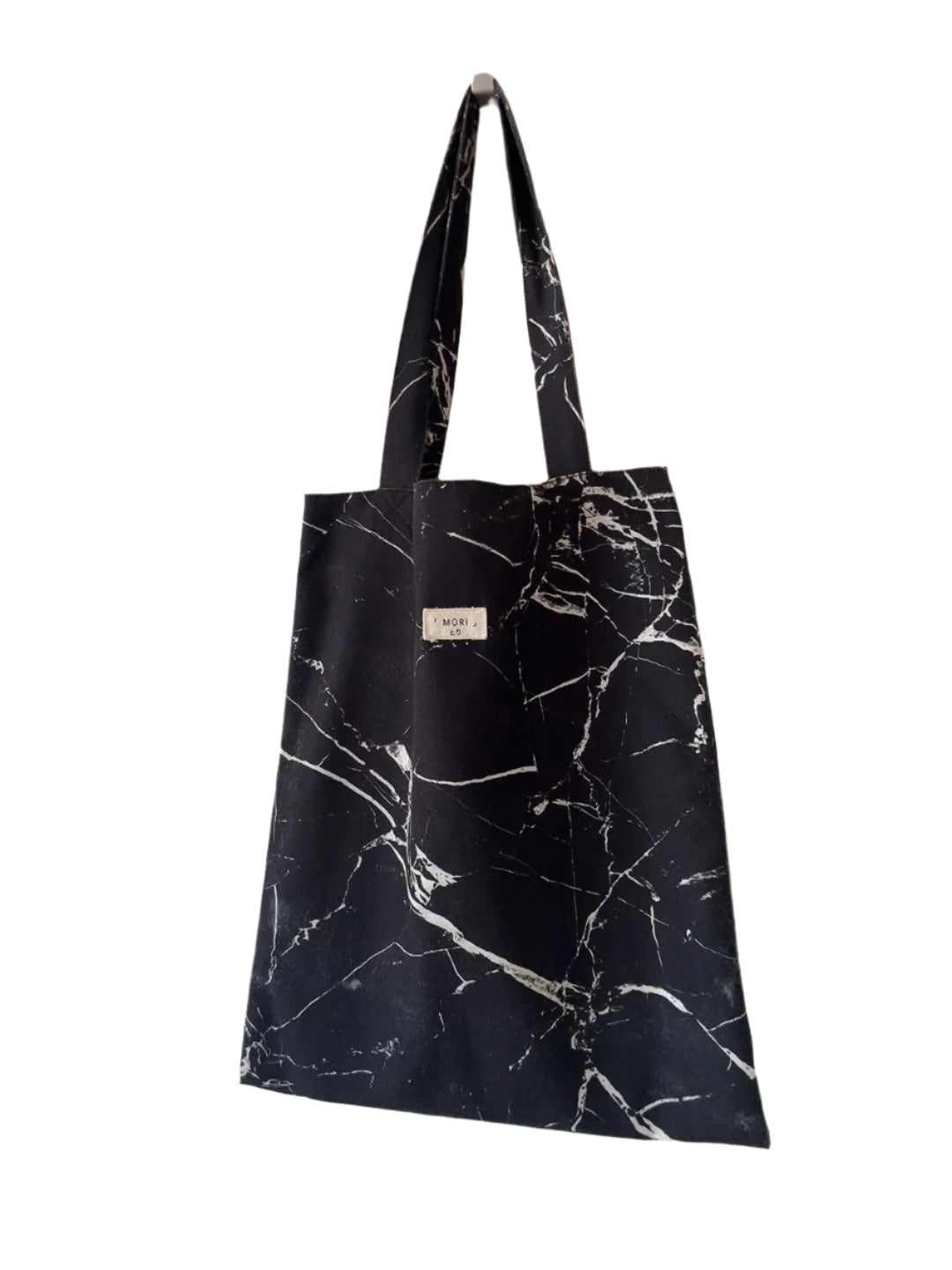 Black & white marble design tote bag