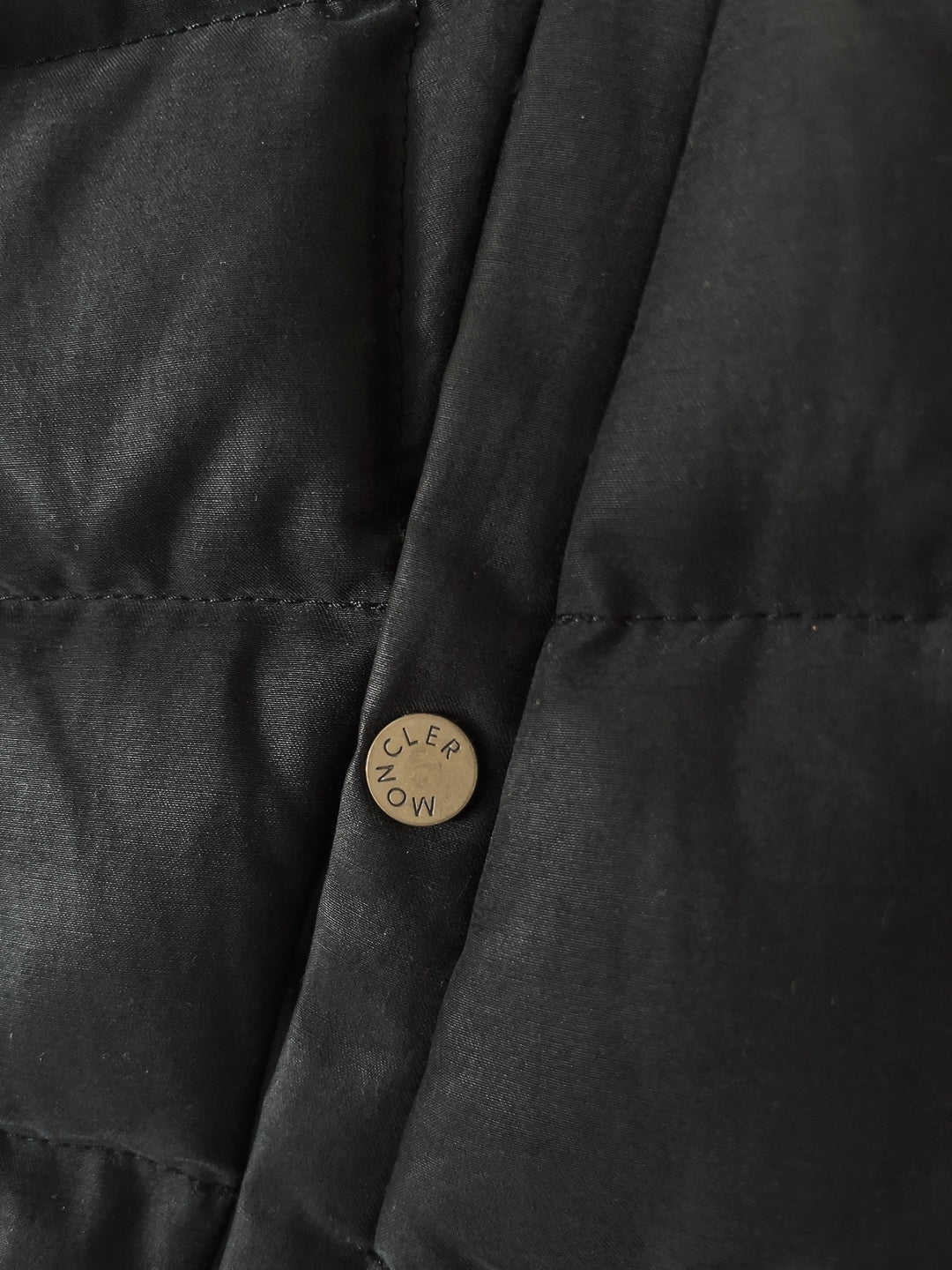 MONCLER matte black down jacket