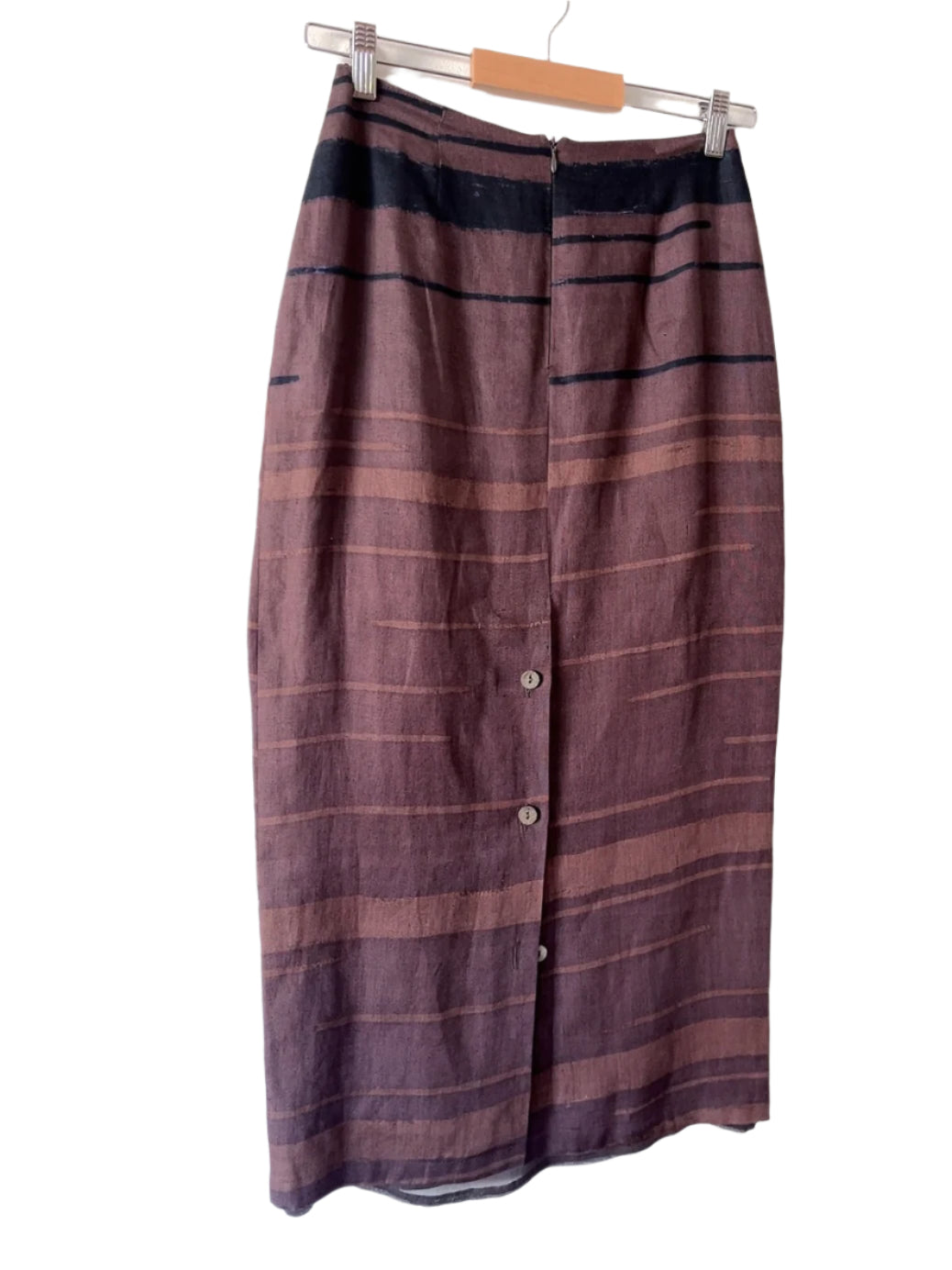MaxMara linen long slit skirt