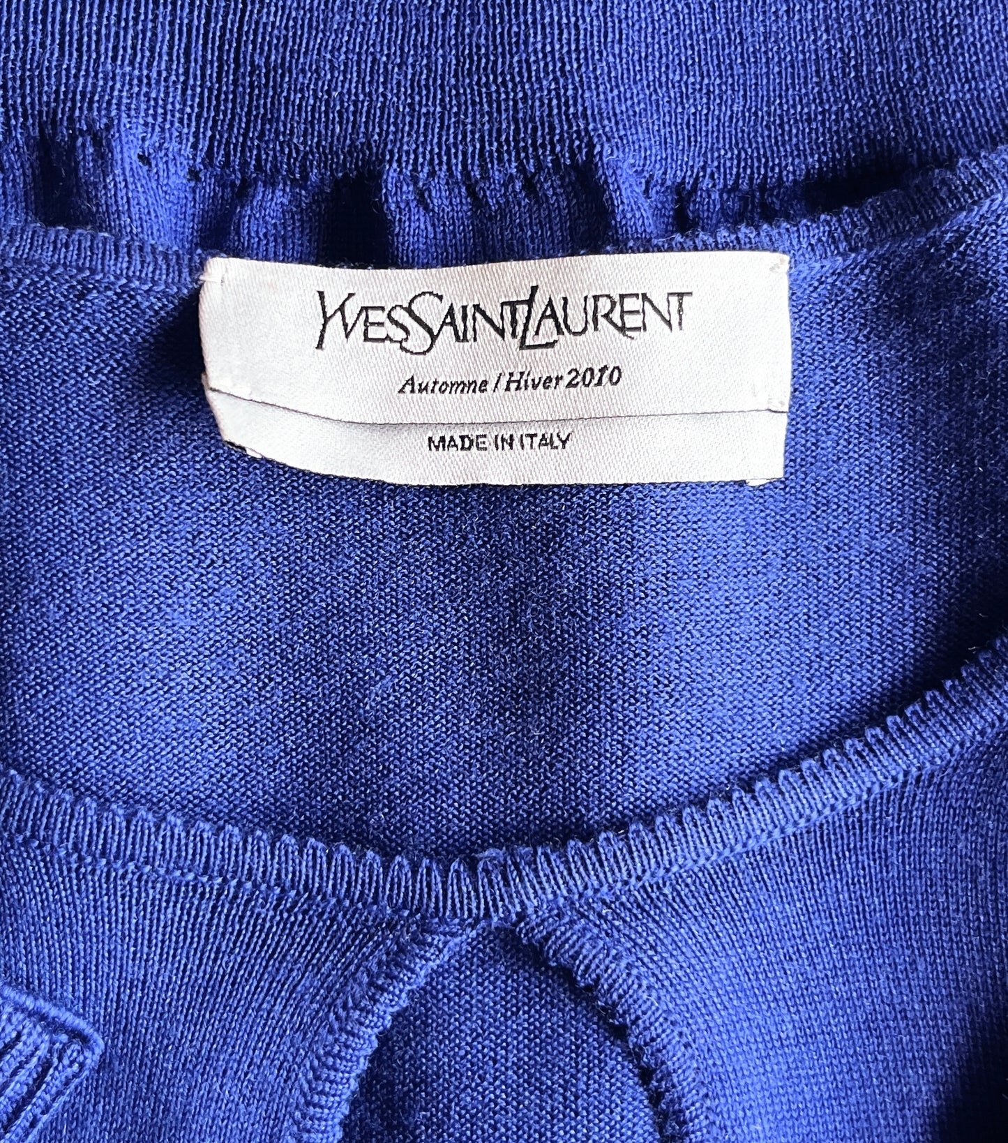YSL - rive gauche blue knit