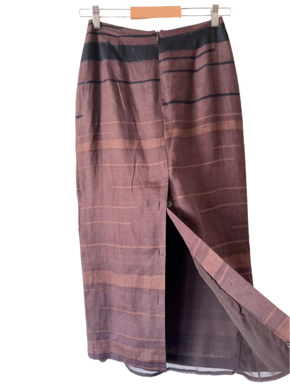 MaxMara linen long slit skirt