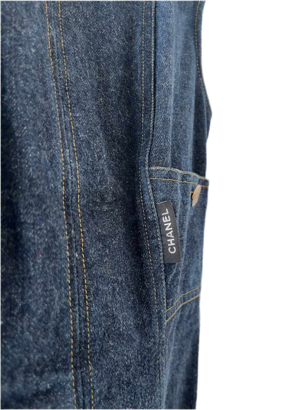 Chanel vintage denim one piece dress