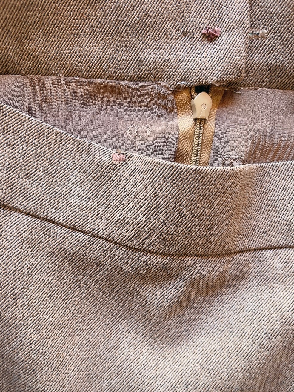 Christian Dior 80s vintage brown mini wool skirt