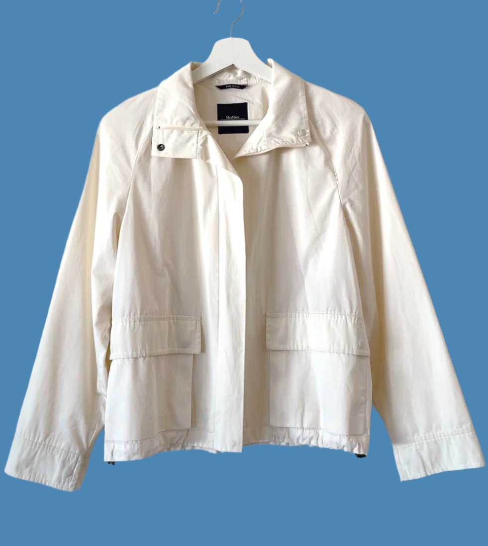 MaxMara - weekend line white cotton blouson