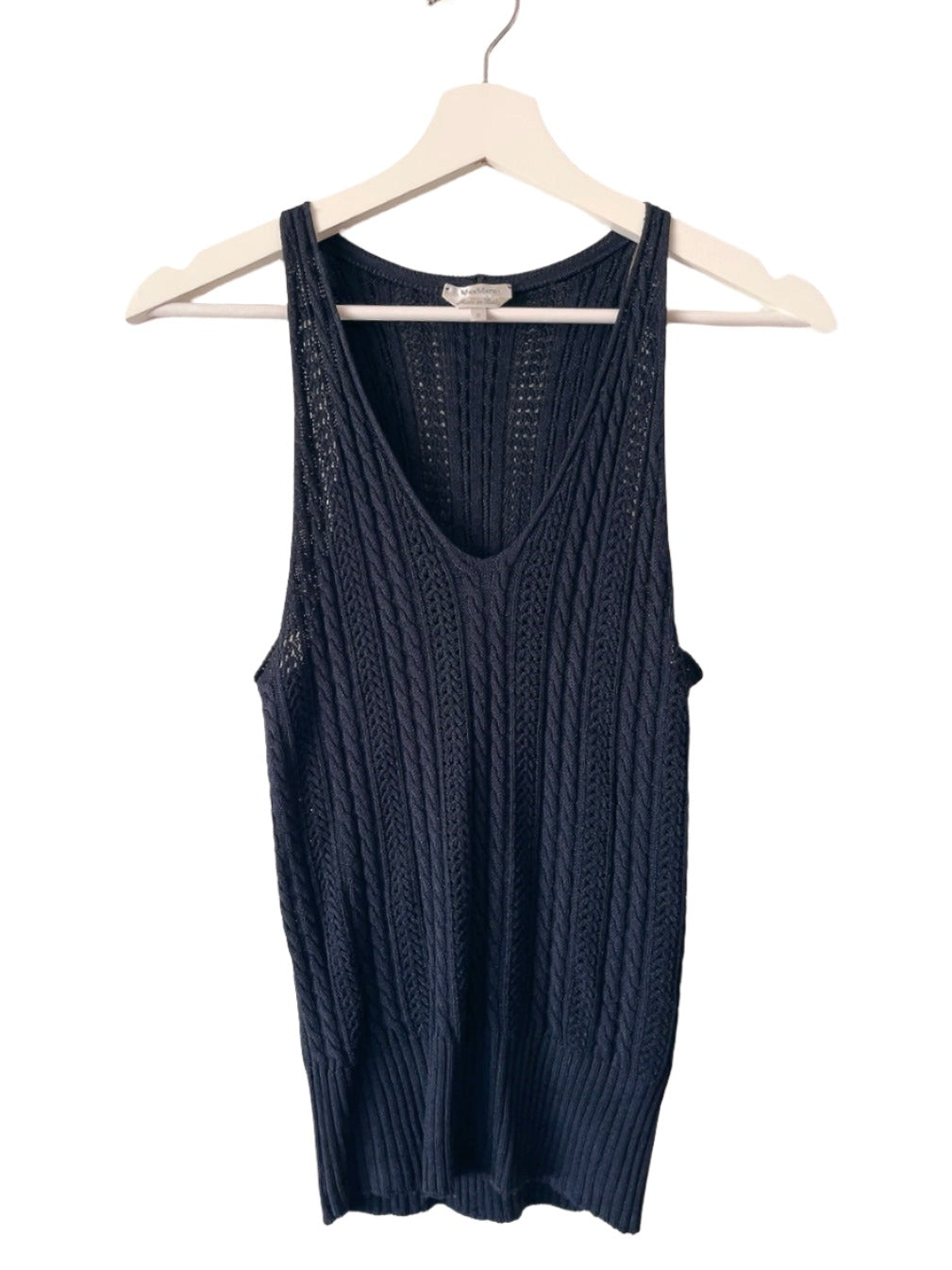 Max Mara navy knit tank top
