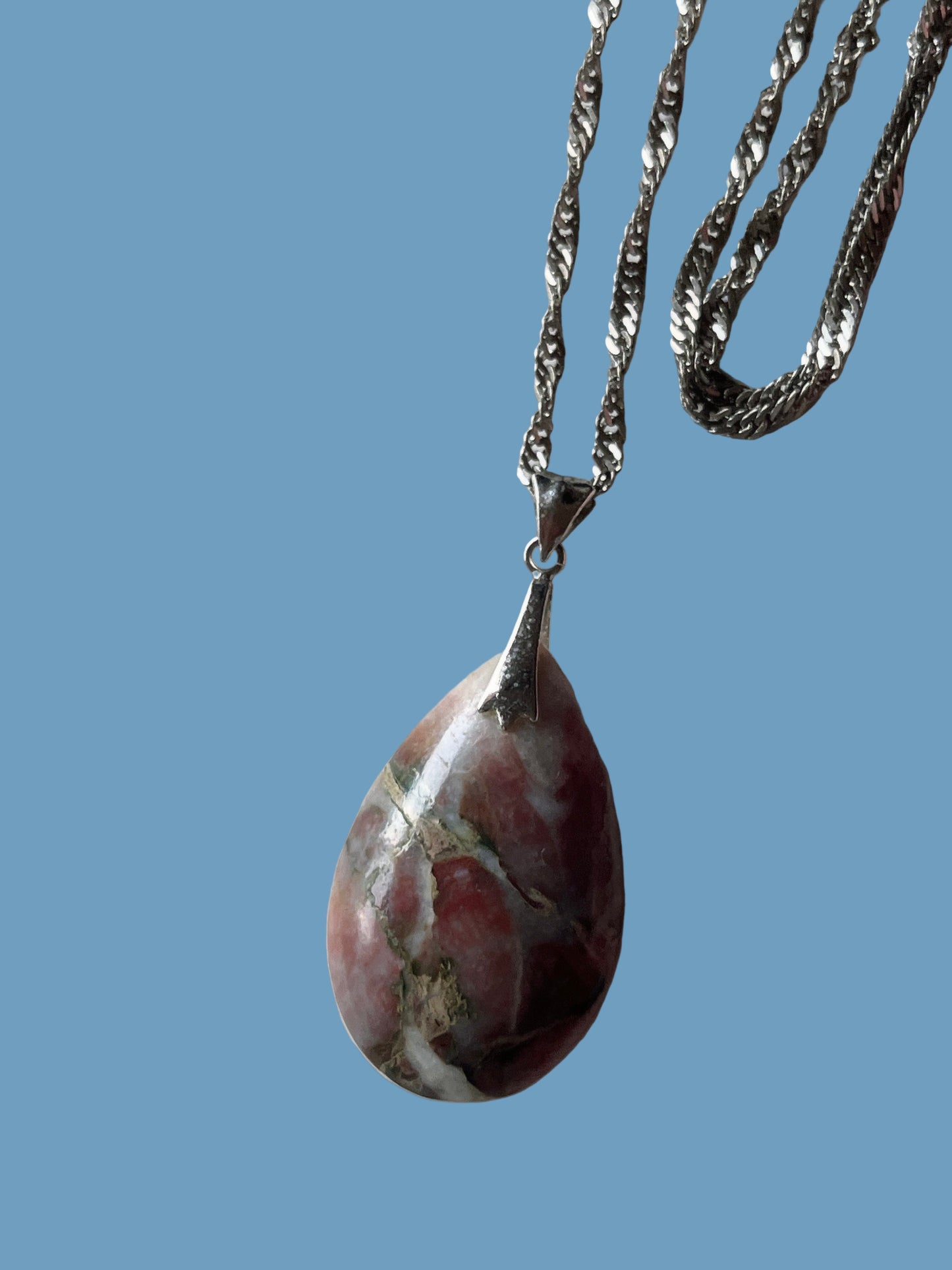 slv925 × color stone vintage necklace