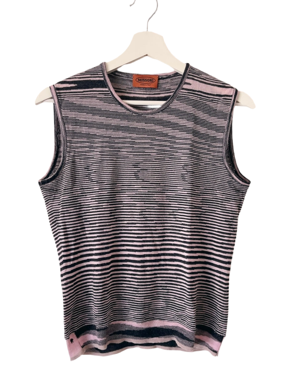 MISSONI vintage cashmere knit tank top