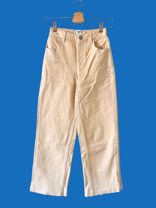 FENDI beige high waist denim pants