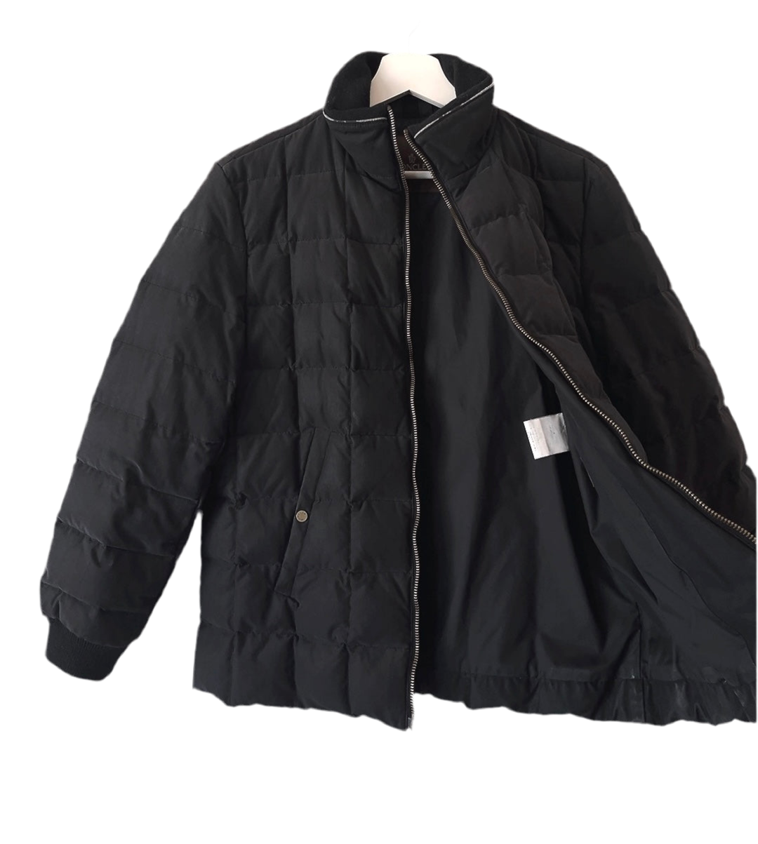 MONCLER matte black down jacket