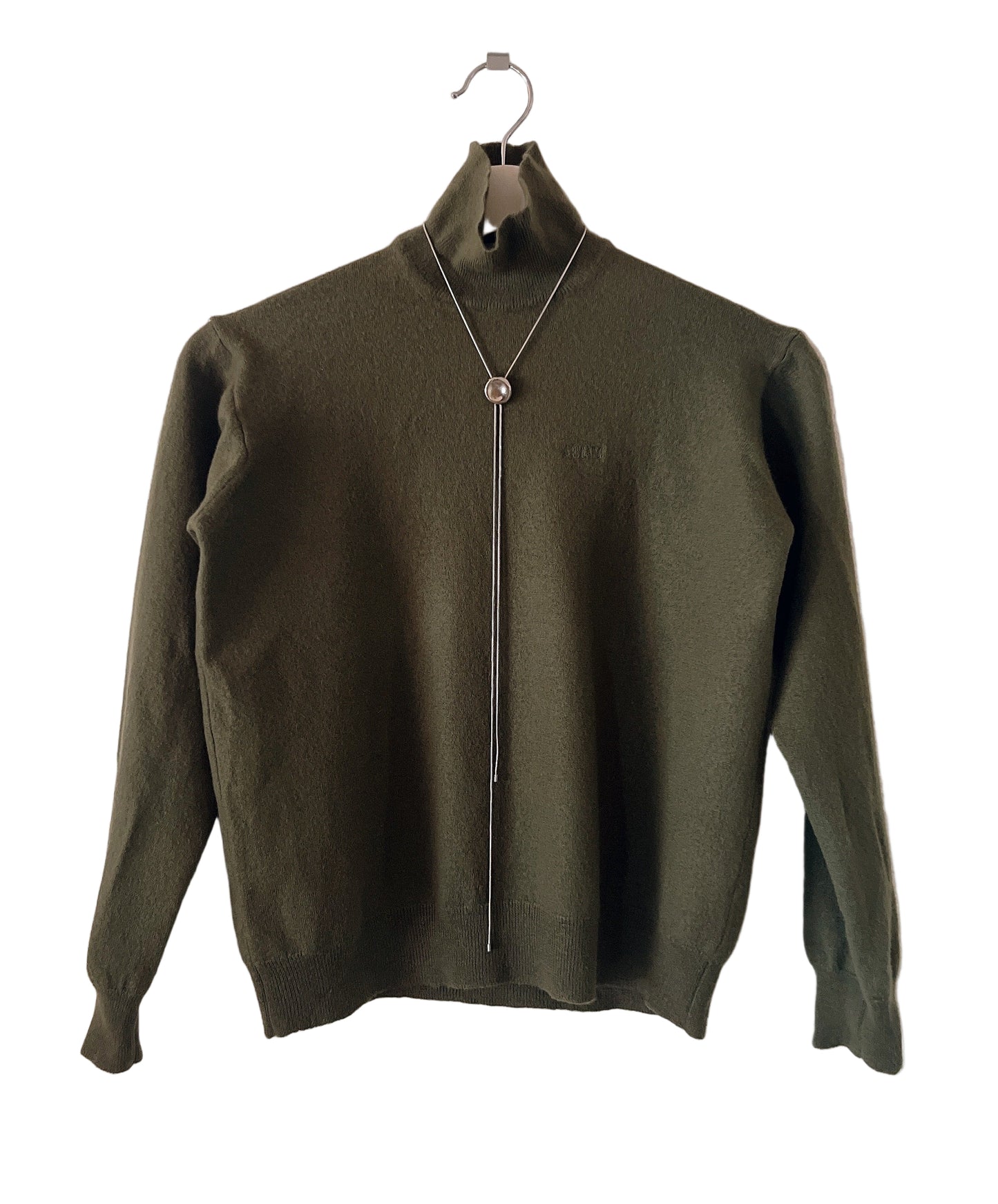 dots silver tie necklace