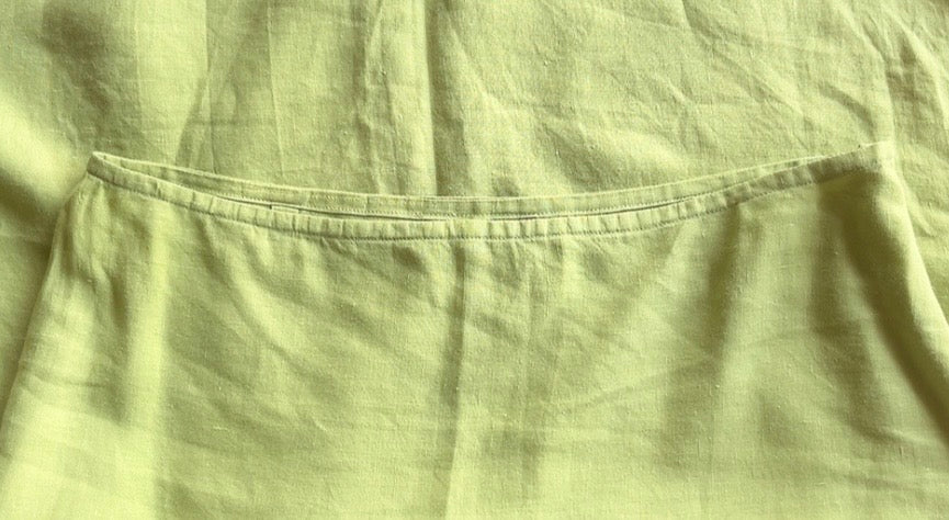 agnès b. linen side slit skirt