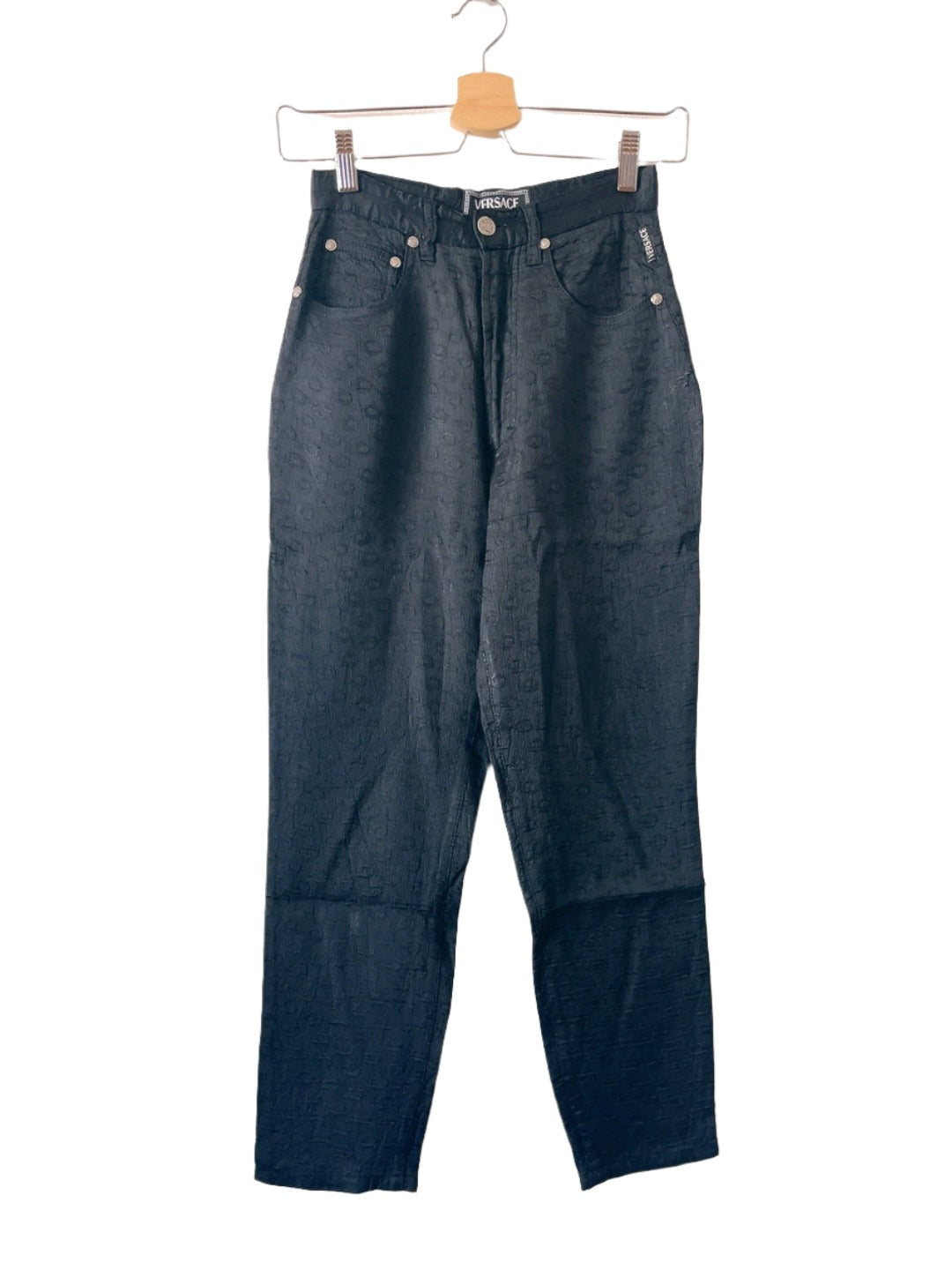 VERSACE - jeans couture vintage high waist black pants