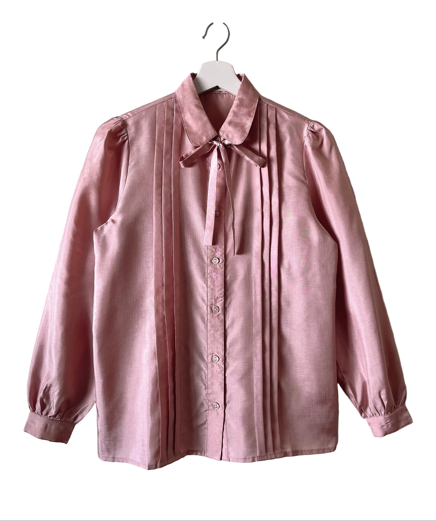 Pierre Balmain pink ribbon blouse