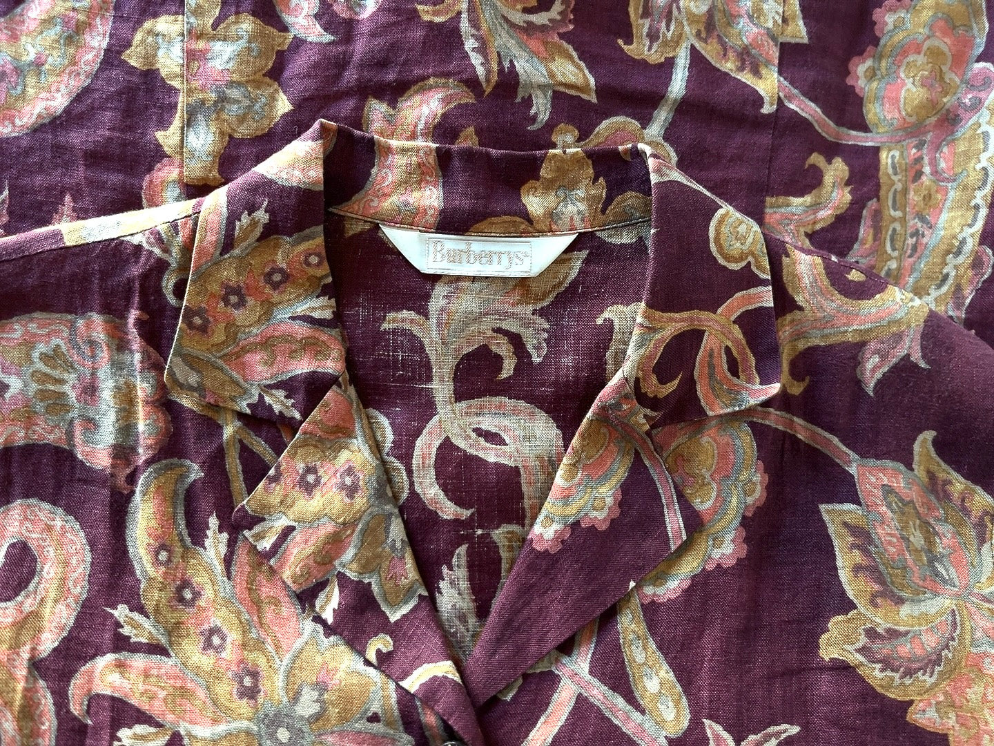 Burberrys 80s vintage linen shirt