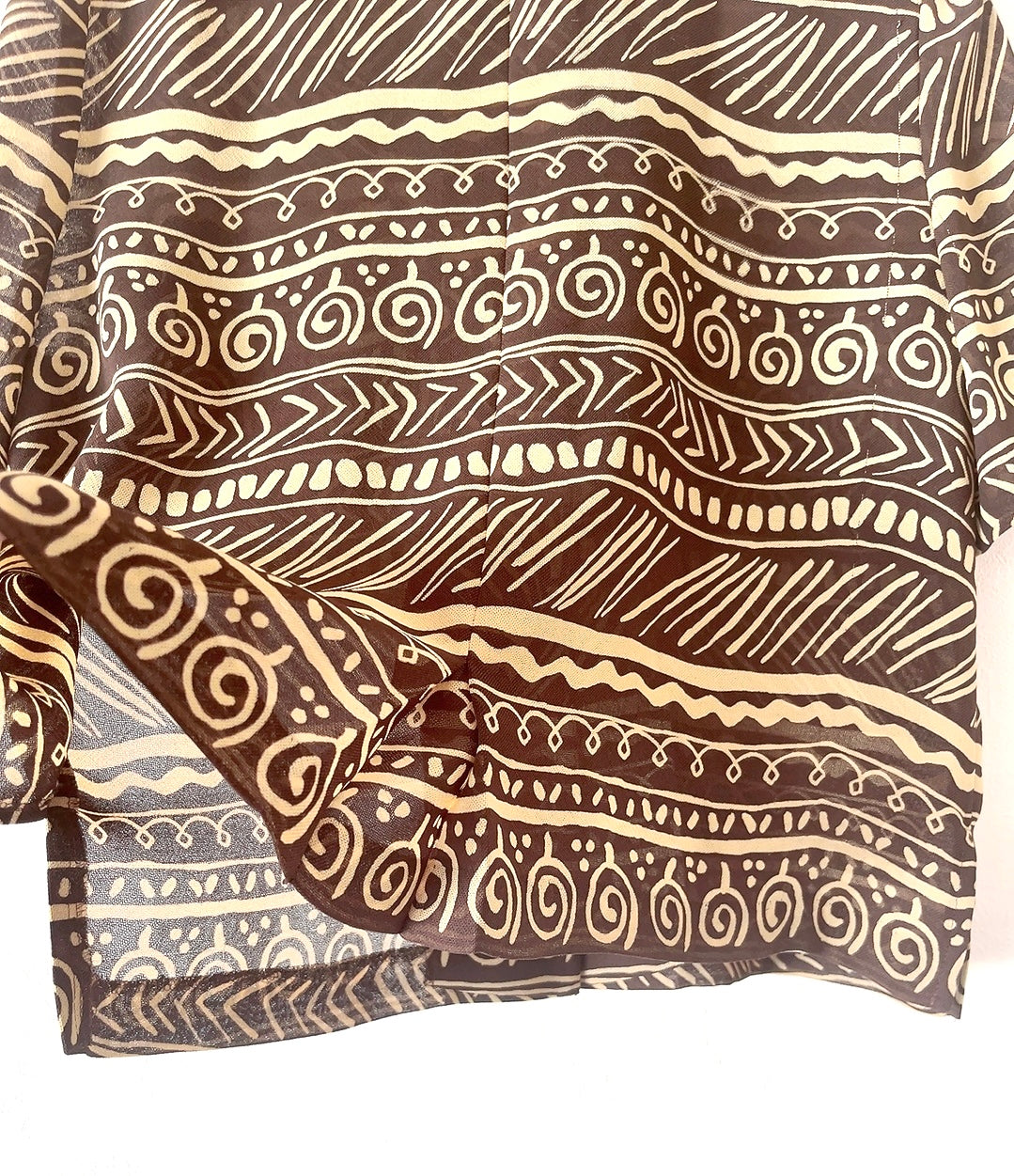 vintage see through pattern shirt