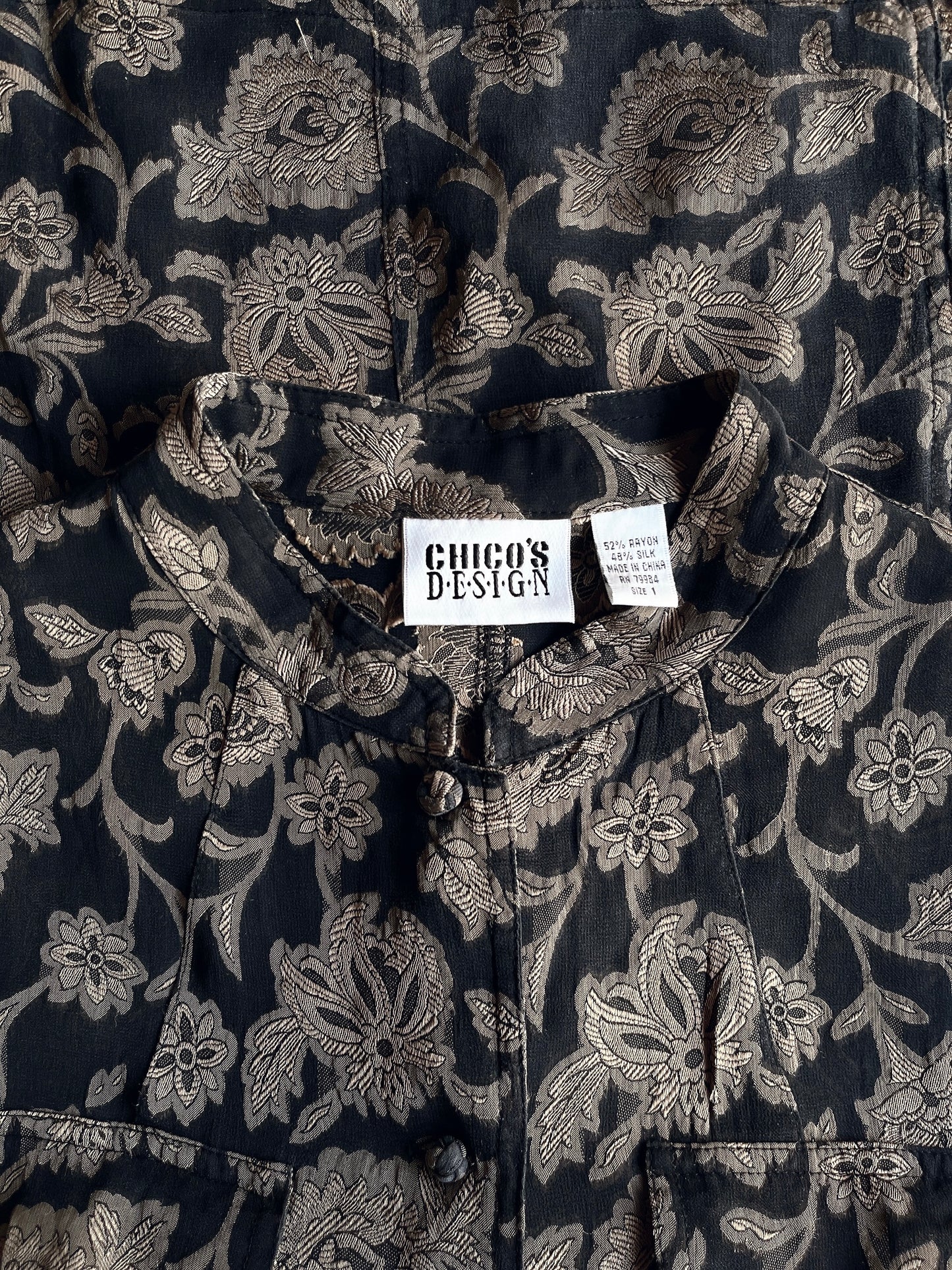 Vintage floral see through jacket