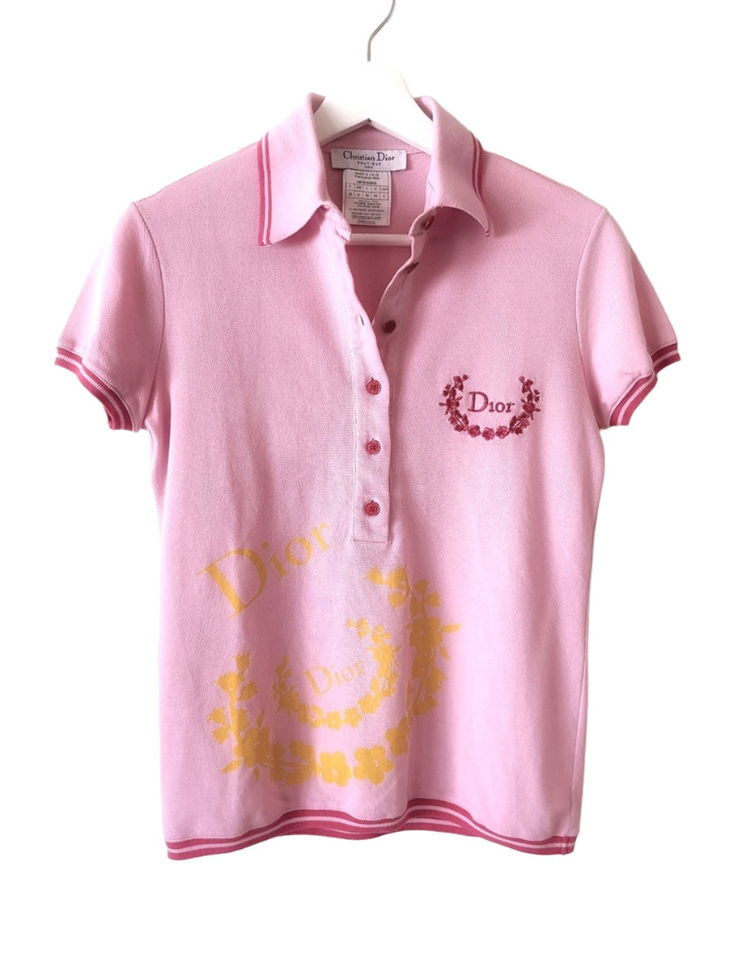 Christian Dior - Boutique Paris pink polo shirt