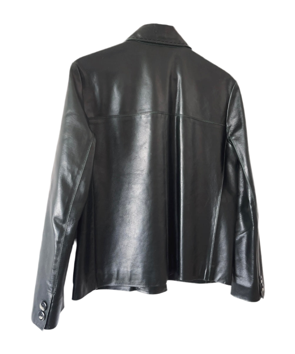 YOKIKO HANAI dark green leather jacket – 𝐀ᶠʳزⁿˢ 𝐕زⁿᵗᵃᵍᵉ YOKIKO HANAI dark green leather jacket – 𝐀ᶠʳزⁿˢ 𝐕زⁿᵗᵃᵍᵉ
