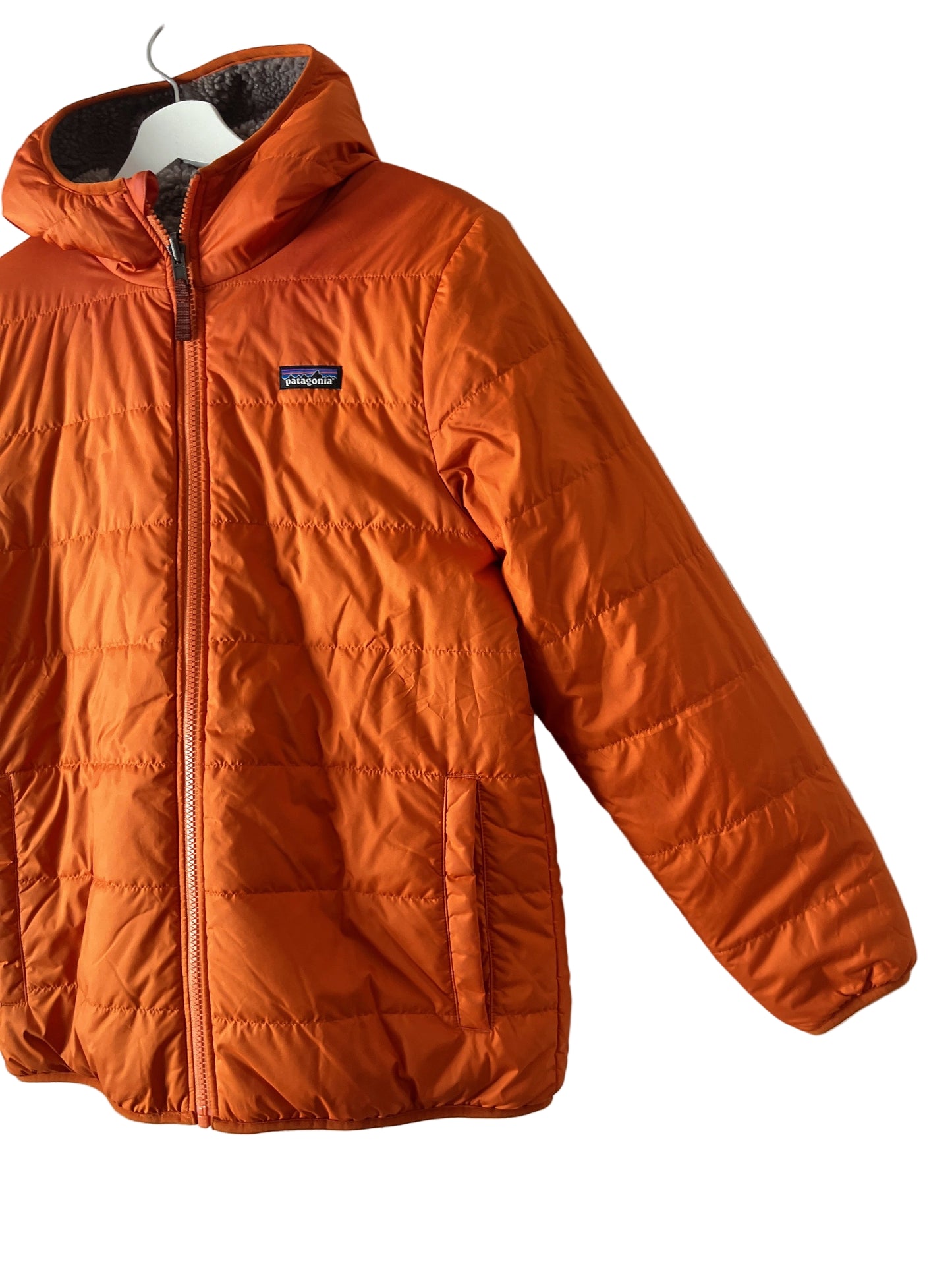 patagonia fleece reversible hoodie jacket