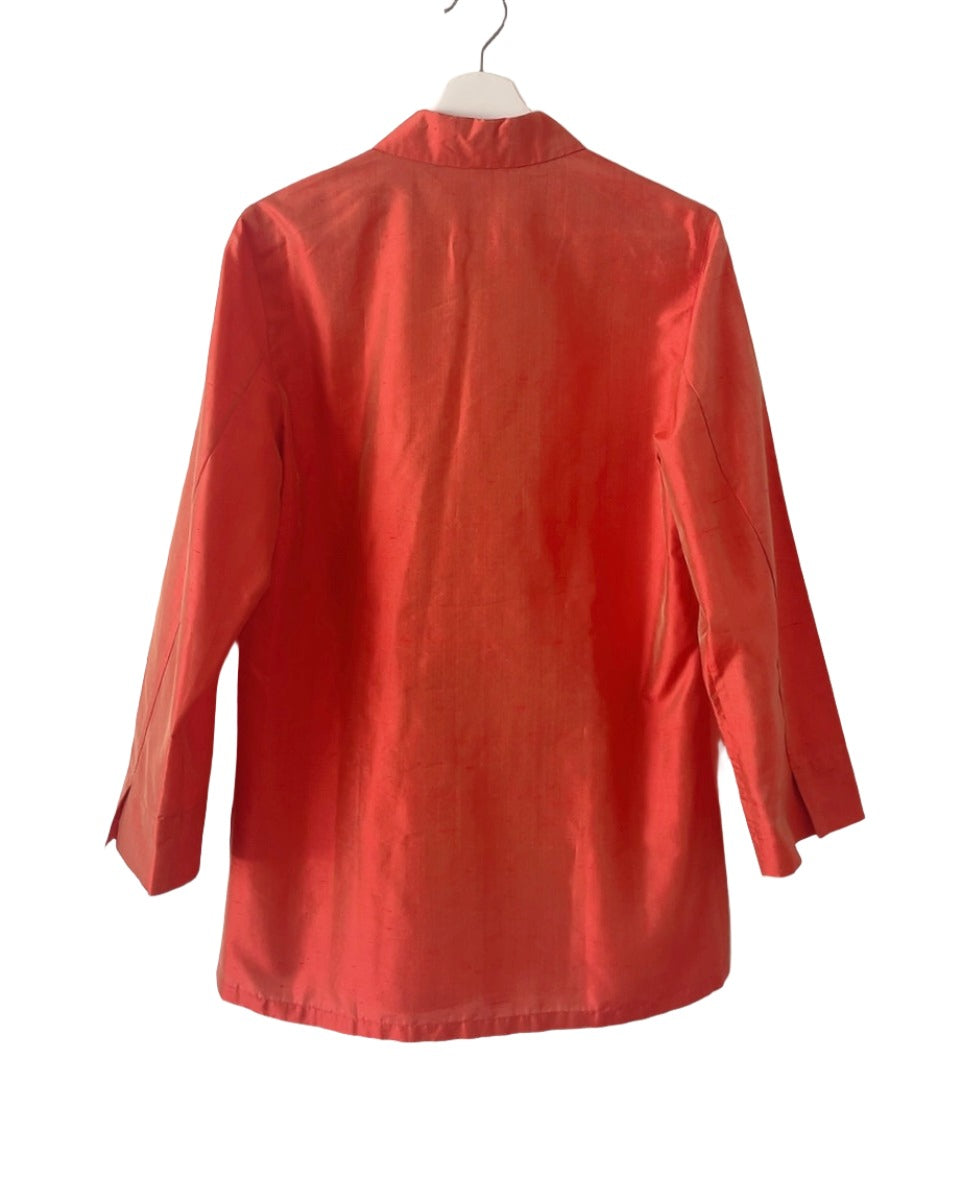 Max mara red silk shirts jacket