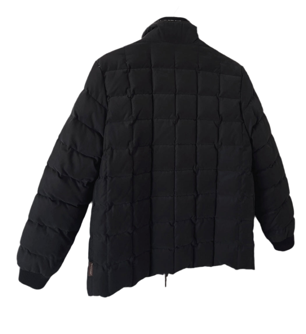 MONCLER matte black down jacket