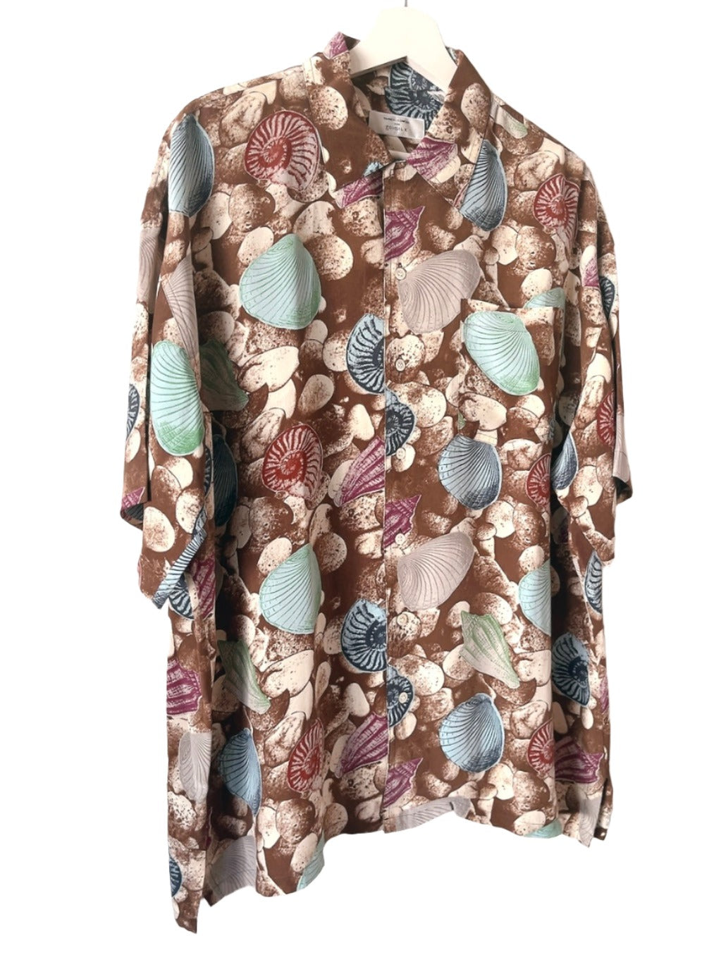 80s vintage shell motif silk shirt