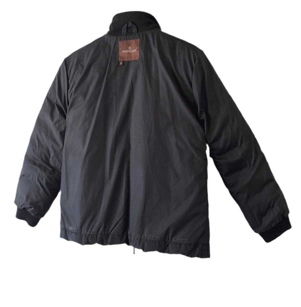 MONCLER matte black down jacket