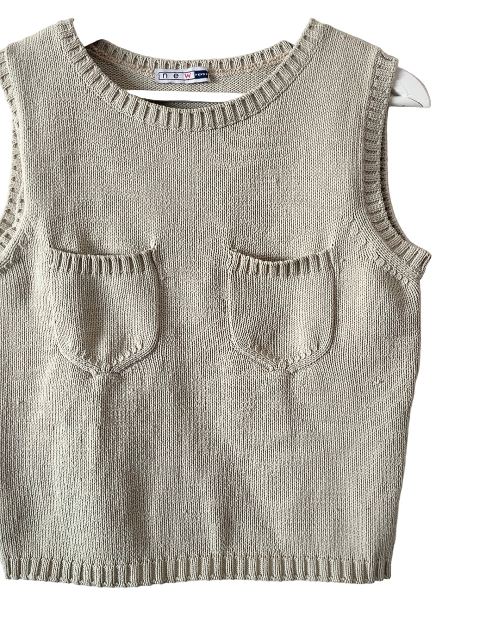 vintage gray knit vest tank top
