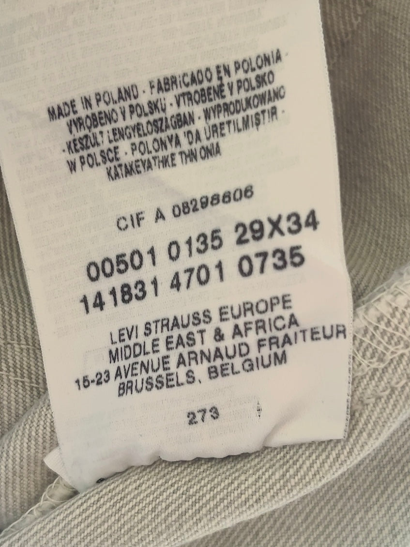 Levi’s 501 vintage gray denim