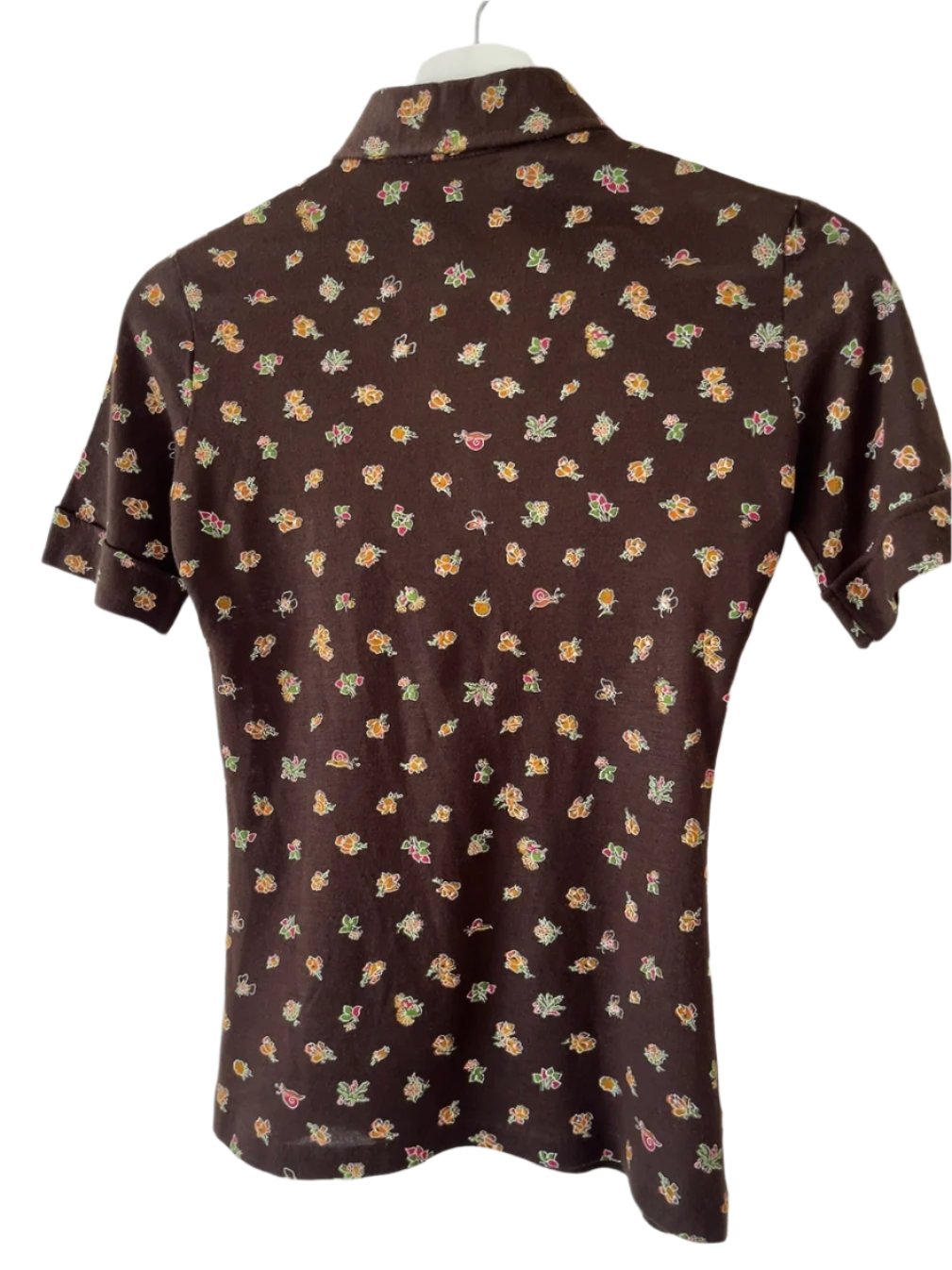 70’s made in Italy brown polo shirt
