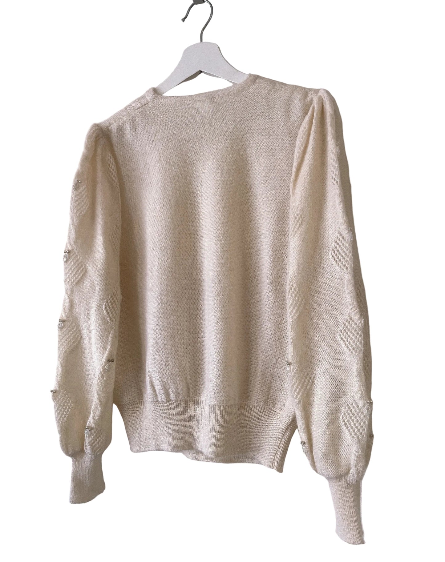 Italy made pearl mohair sweater