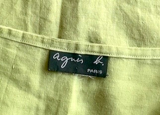 agnès b. linen side slit skirt