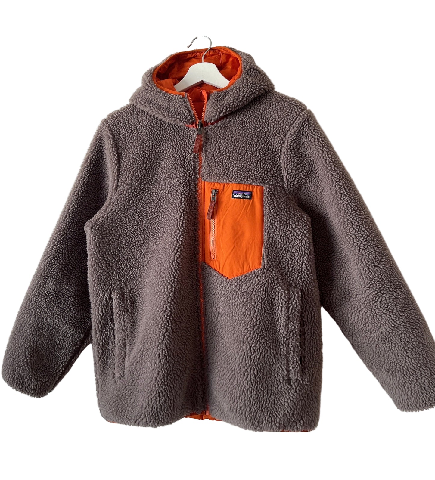 patagonia fleece reversible hoodie jacket