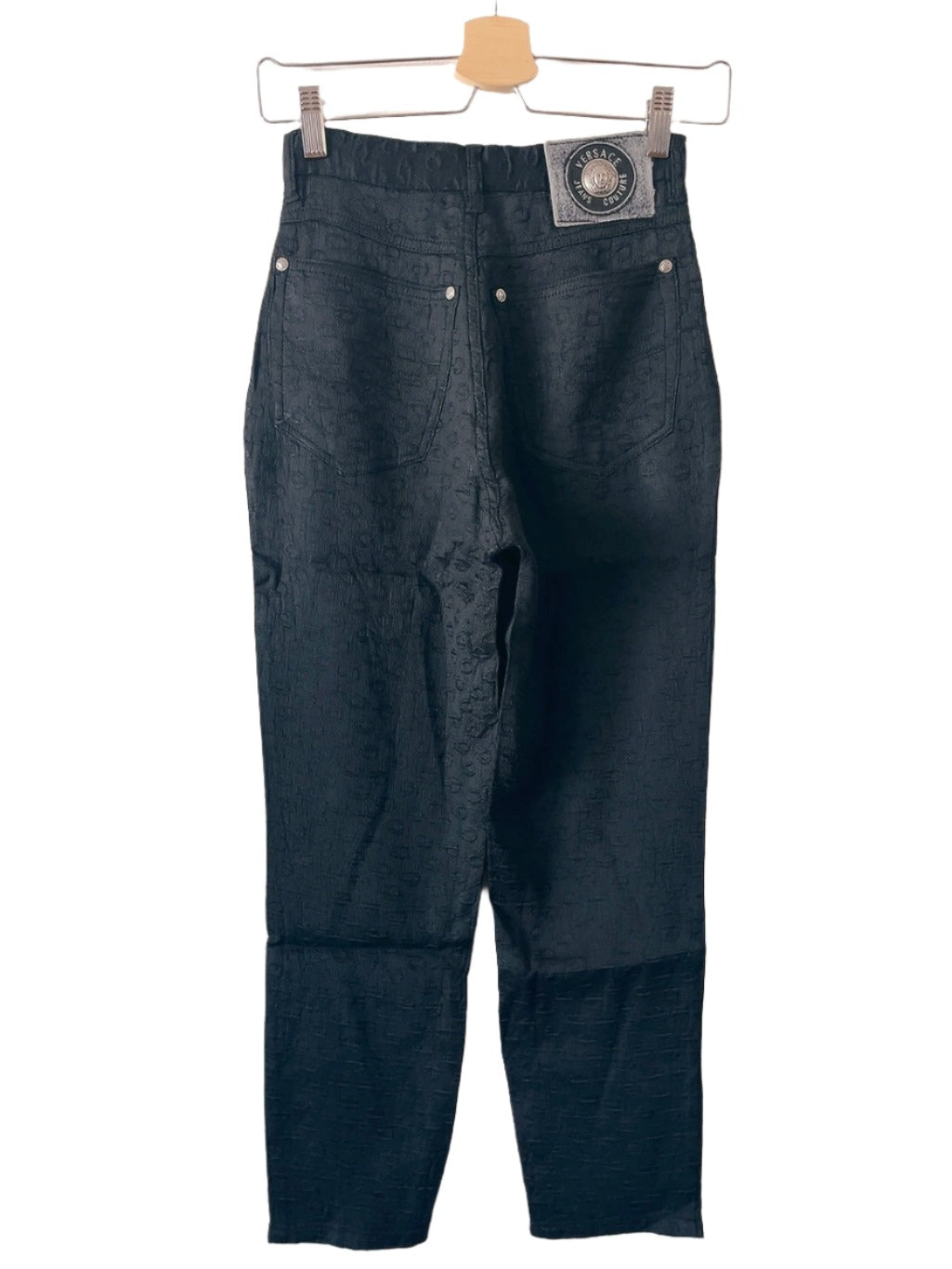 VERSACE - jeans couture vintage high waist black pants