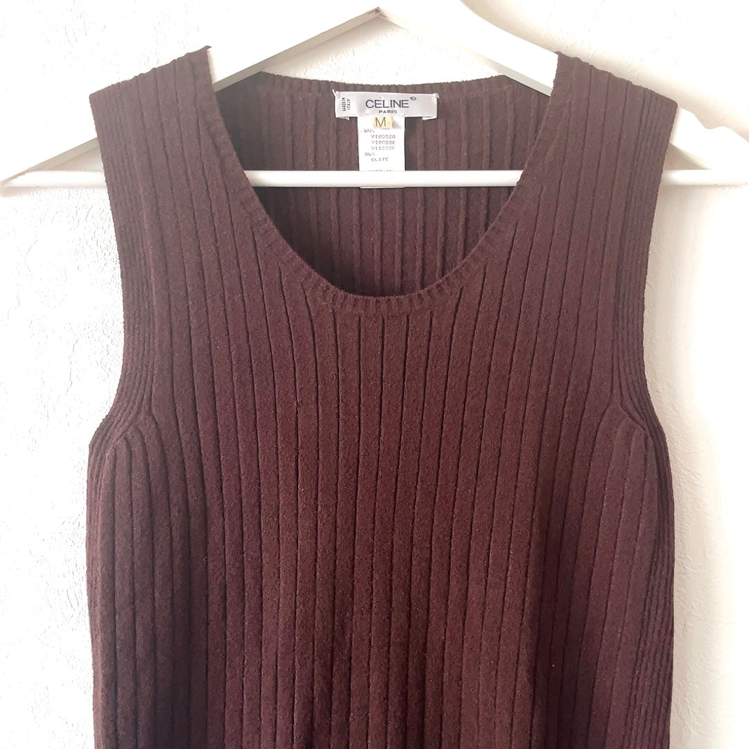CELINE vintage knit tank top
