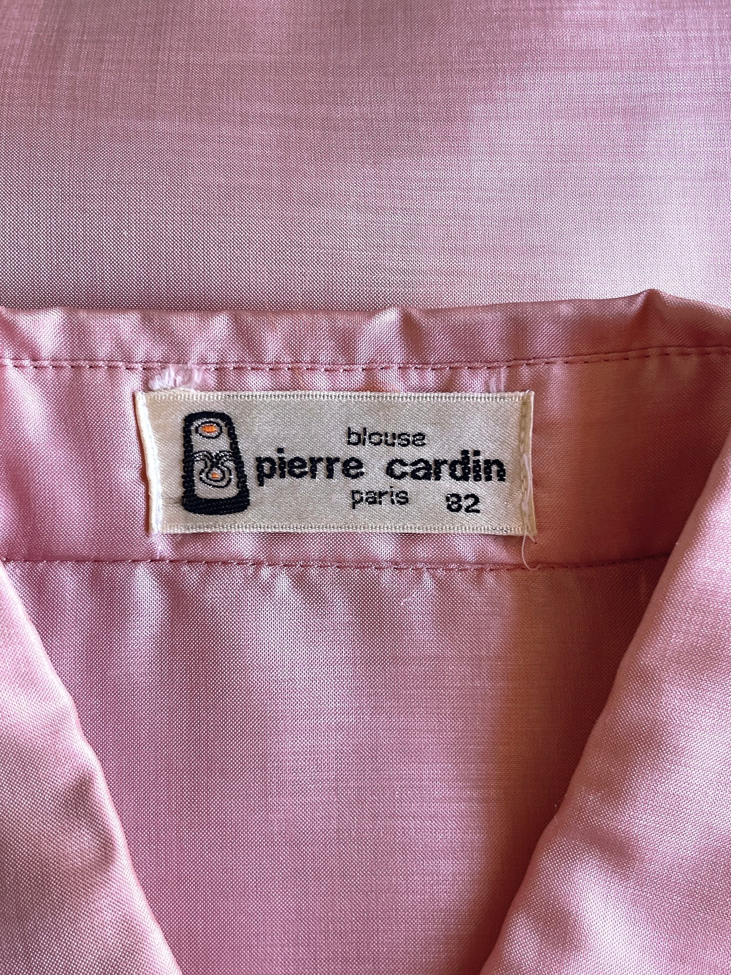 Pierre Balmain pink ribbon blouse