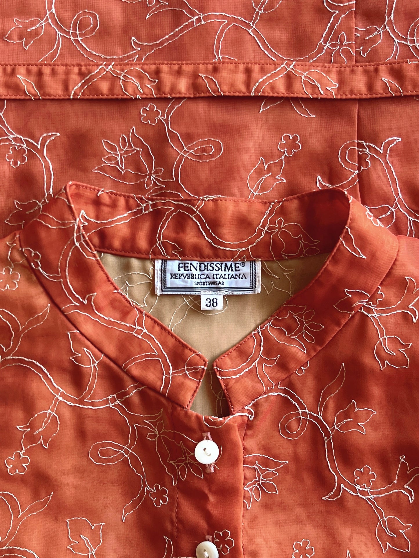 FENDISSIME emboidery belt shirt
