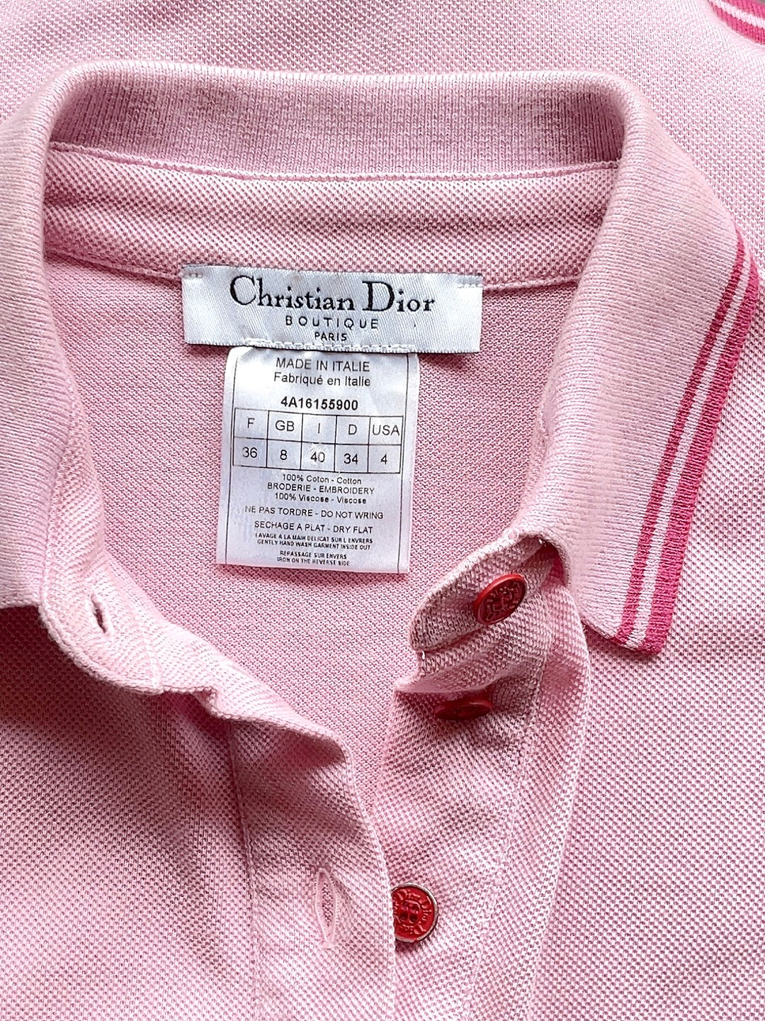 Christian Dior - Boutique Paris pink polo shirt