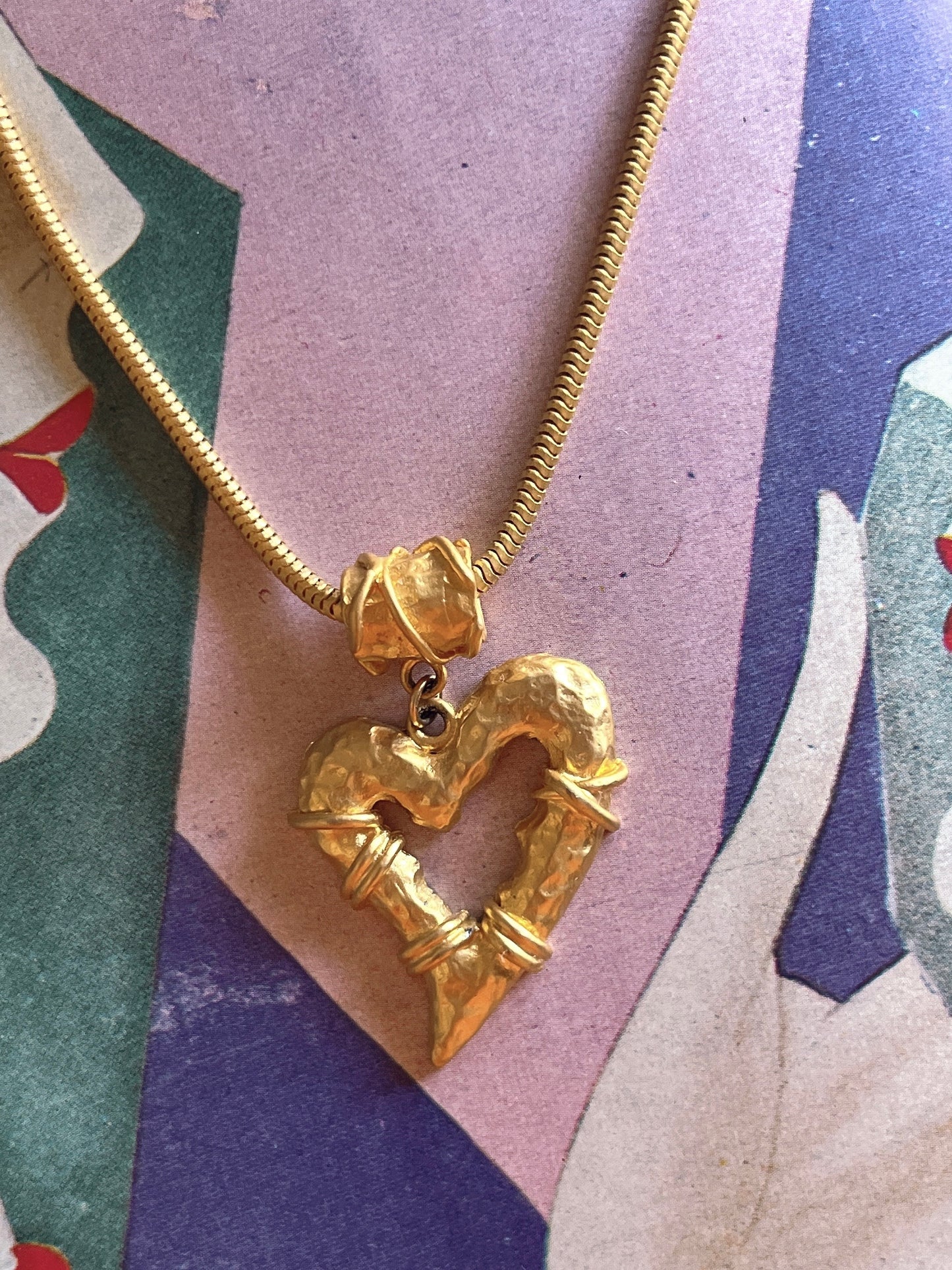 vintage matte gold ♡ necklace