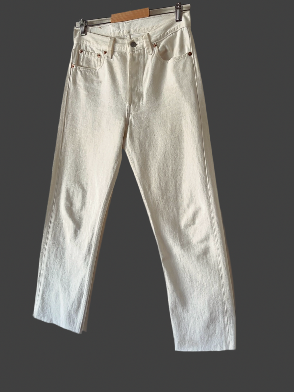Levi's 501 cut-off white denim