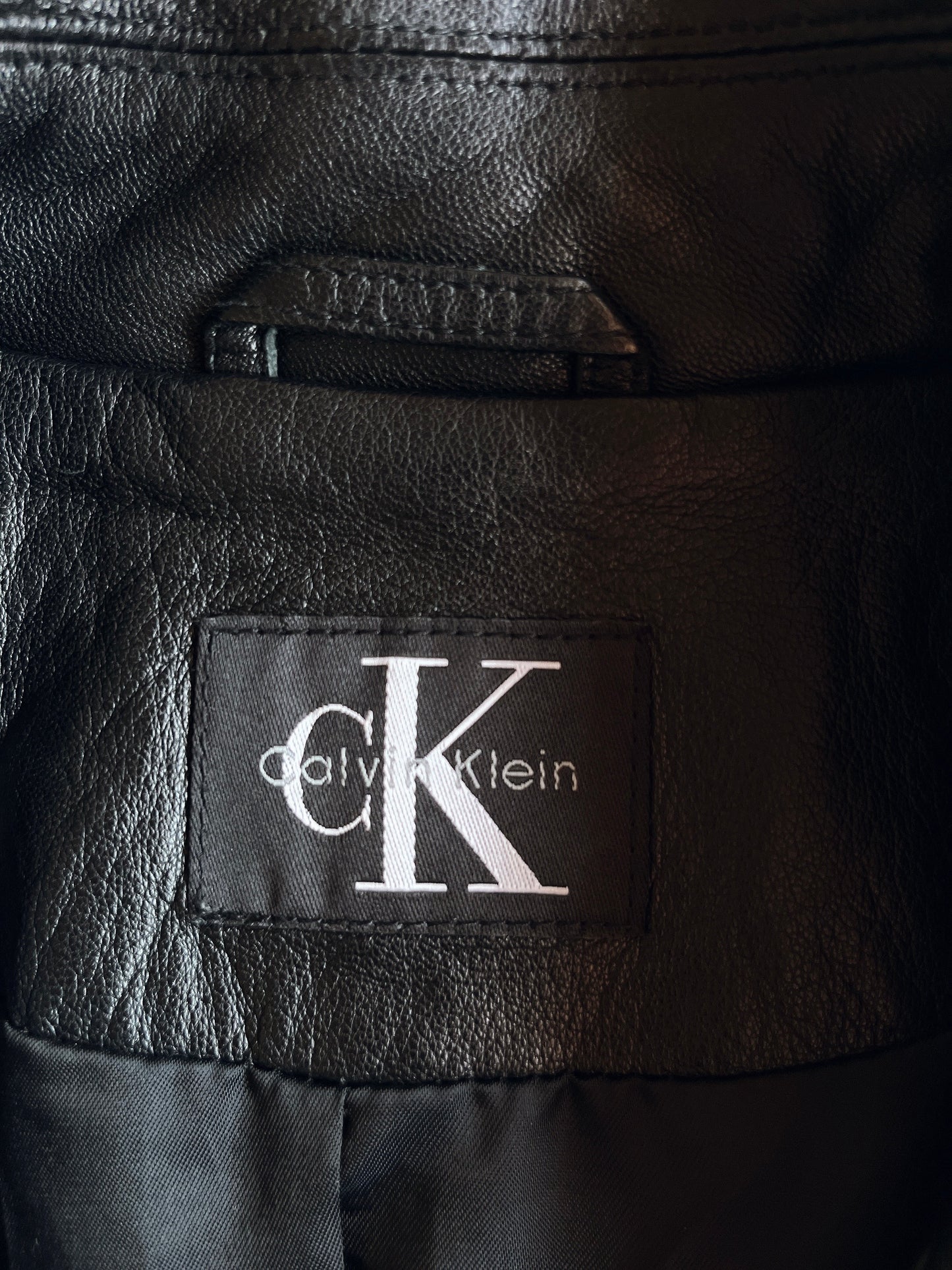 CK Calvin Klein leather jacket