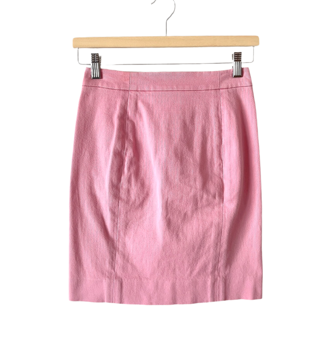 Yves Saint Laurent - rive gauche pink denim mini skirt