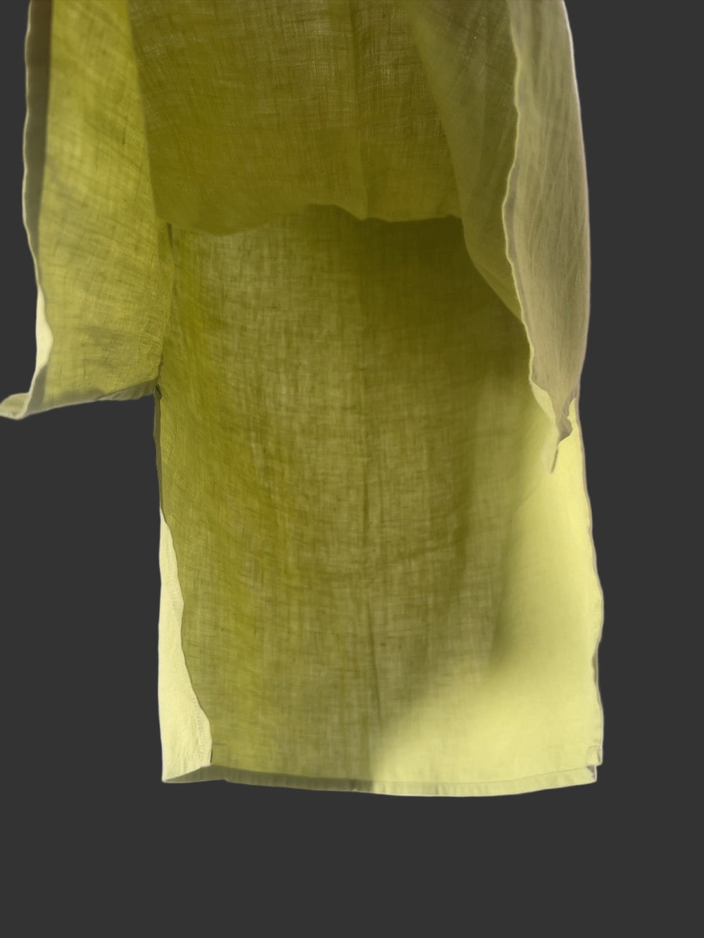 agnès b. linen side slit skirt